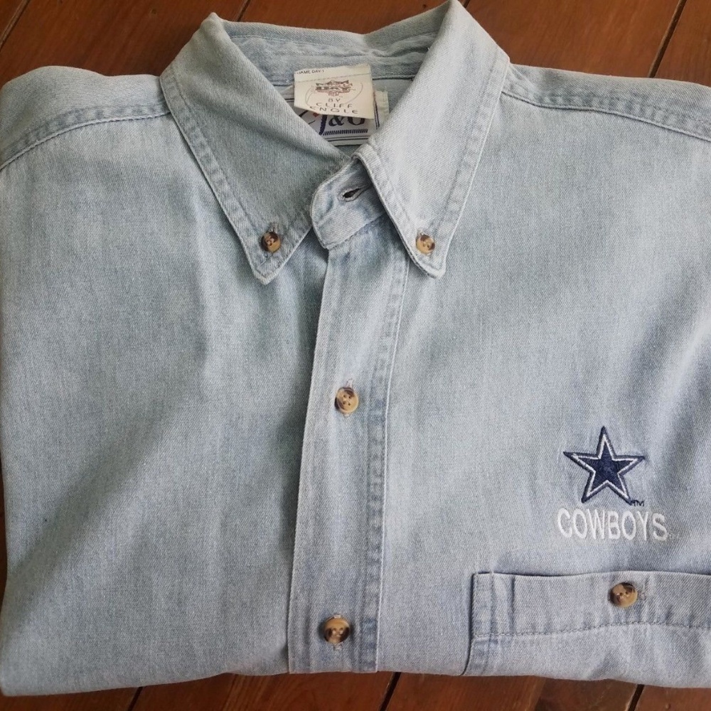 Dallas Cowboys Football L/S Button Down Size M